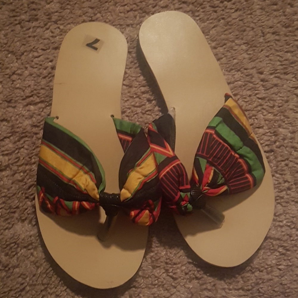 AFRICAN PRINT SLIPPERS